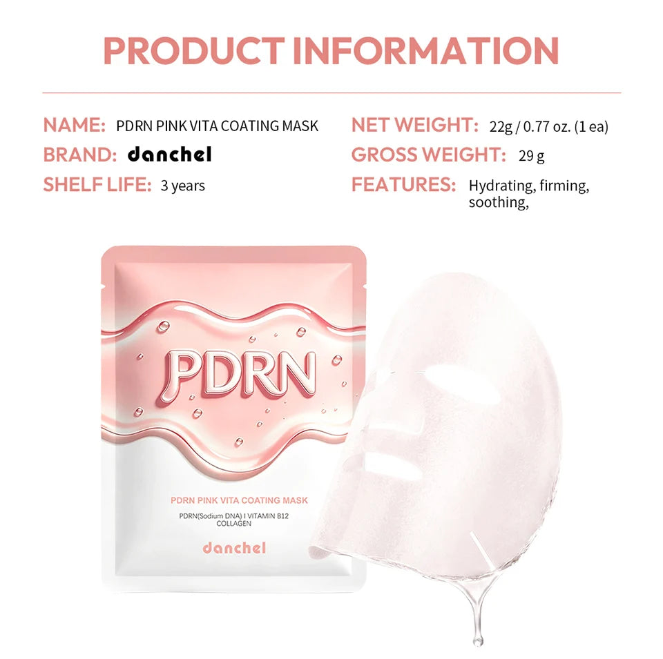 PDRN Vitamin B12 Coating Mask Barrier Repair High Purity Salmon DNA PDRN Improve Elasticity Evens Tone Deep Moisturizing Mask