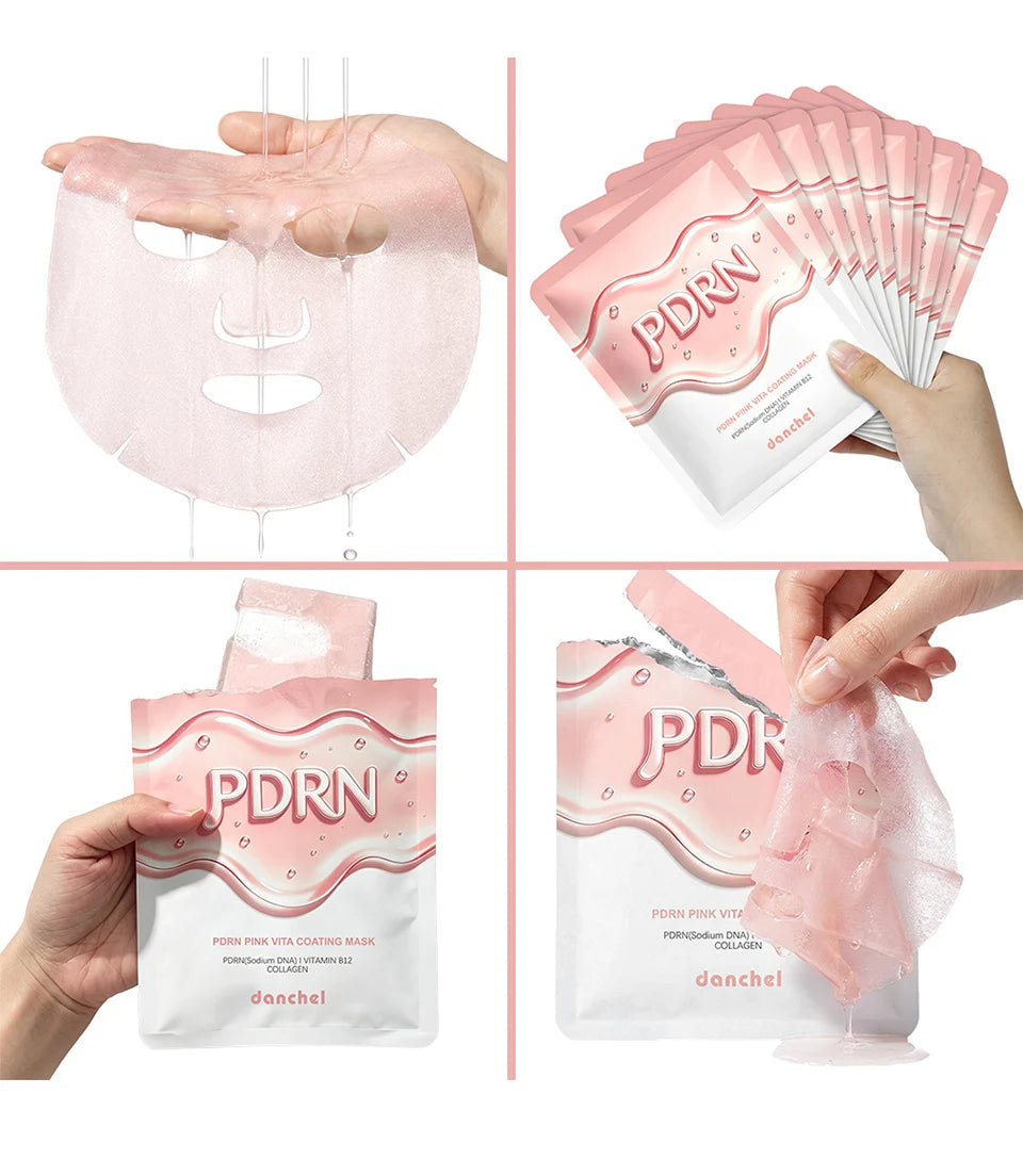 PDRN Vitamin B12 Coating Mask Barrier Repair High Purity Salmon DNA PDRN Improve Elasticity Evens Tone Deep Moisturizing Mask
